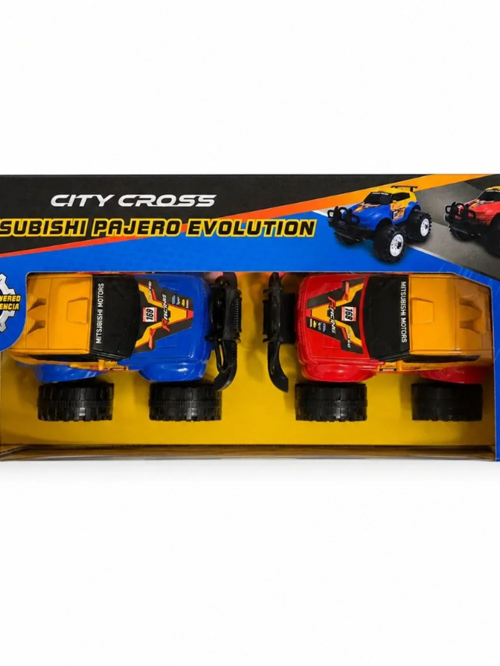 City Cross Mitsubishi Pajero Evolution Friction Powered 2 Car Set New